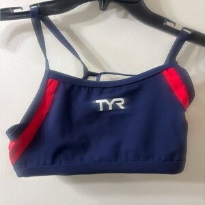 TYR Navy and Red Thin Strap Top
